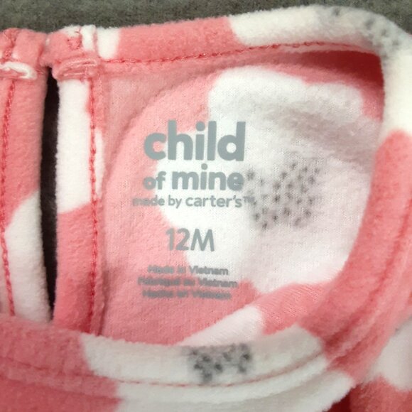 Child of Mine Carters Size 12M Dress/Top Long Sleeve Soft Pullover Button Long - Picture 9 of 9